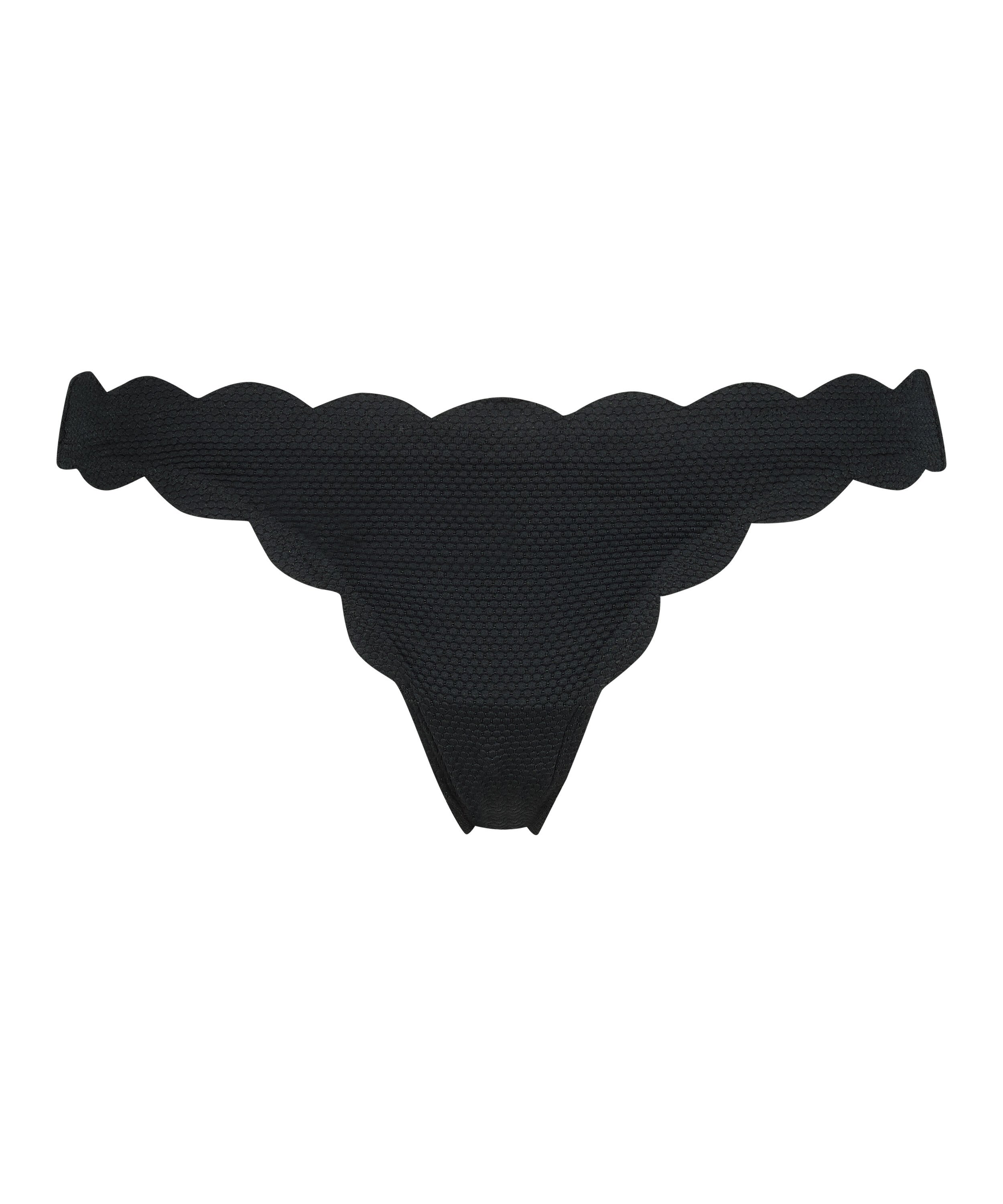 Rio Bikini Underdel Scallop, Svart