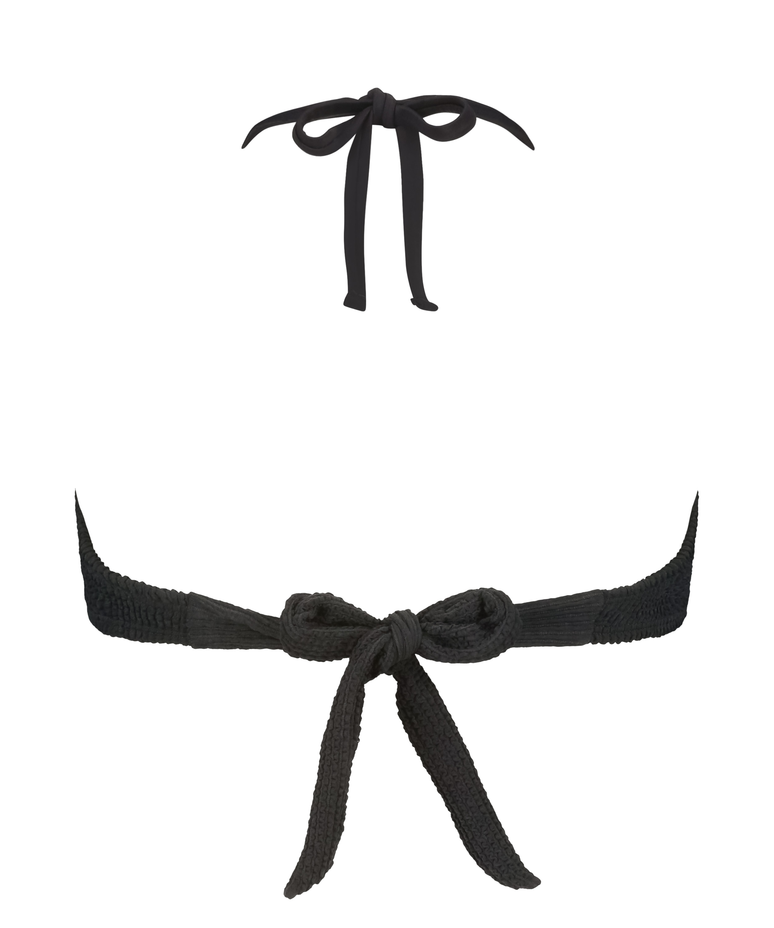 Bandeau Bikinitopp Crinkle, Svart, main