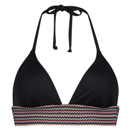 Paradise Halter Bikini Top, Svart
