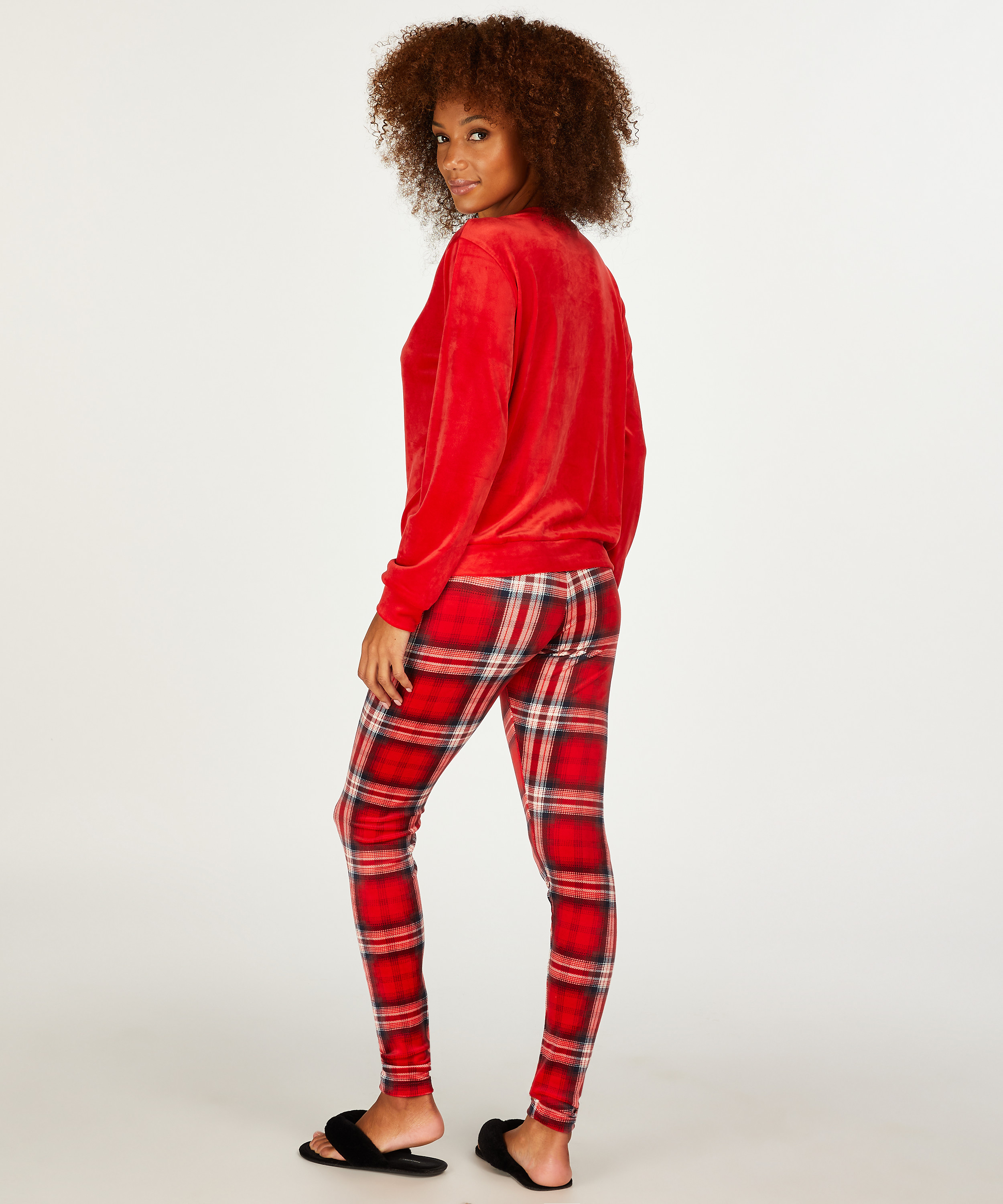 Pyjamaset with Bag, Rød, main