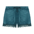 Velvet lace shorts, Blå