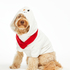 Fleece hunde-onesie, Hvit