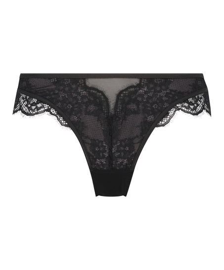 Elissa brazilian med h&oslash;y utskj&aelig;ring, Svart