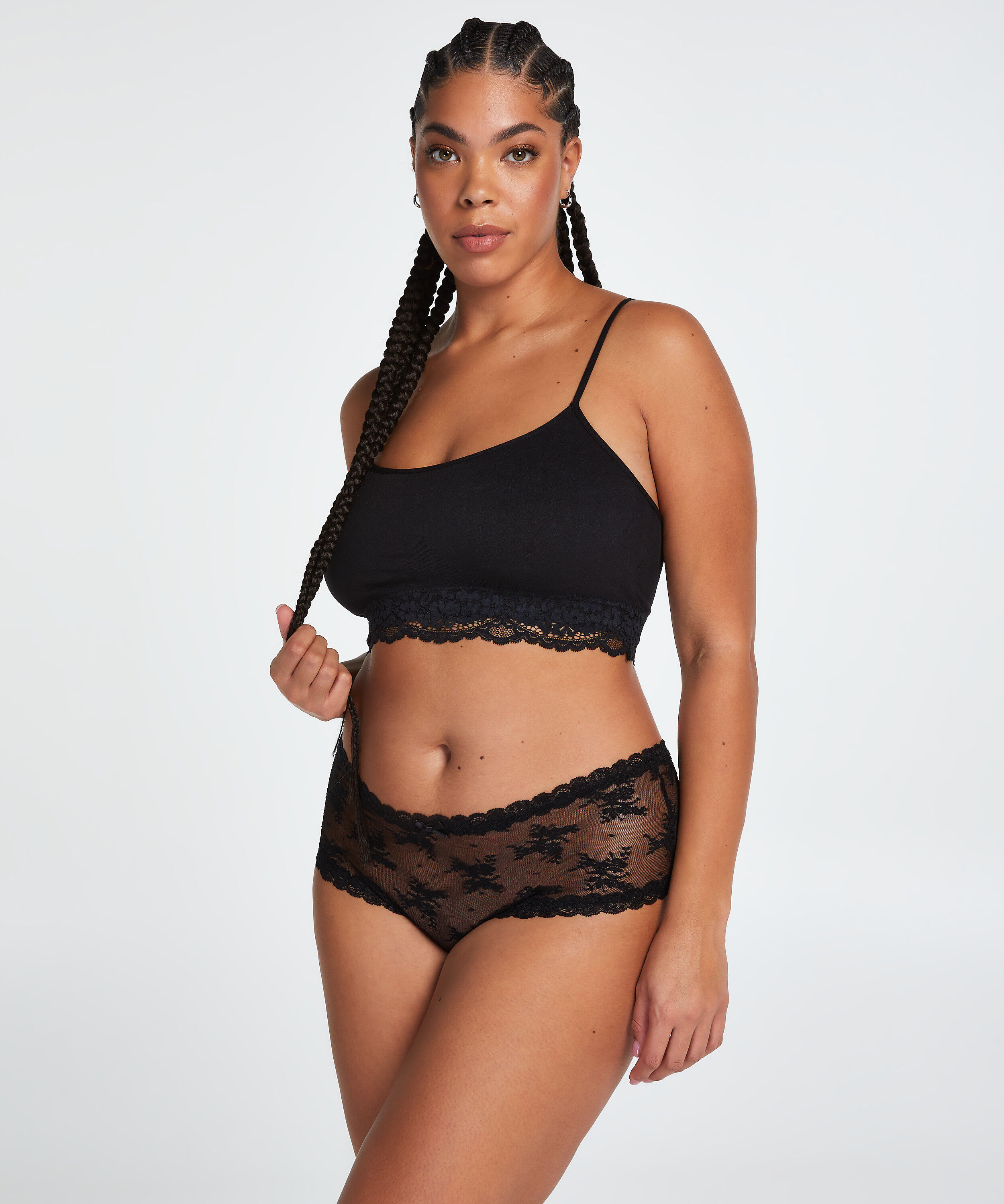 Brasiliansk truse V-shape Curvy, Svart