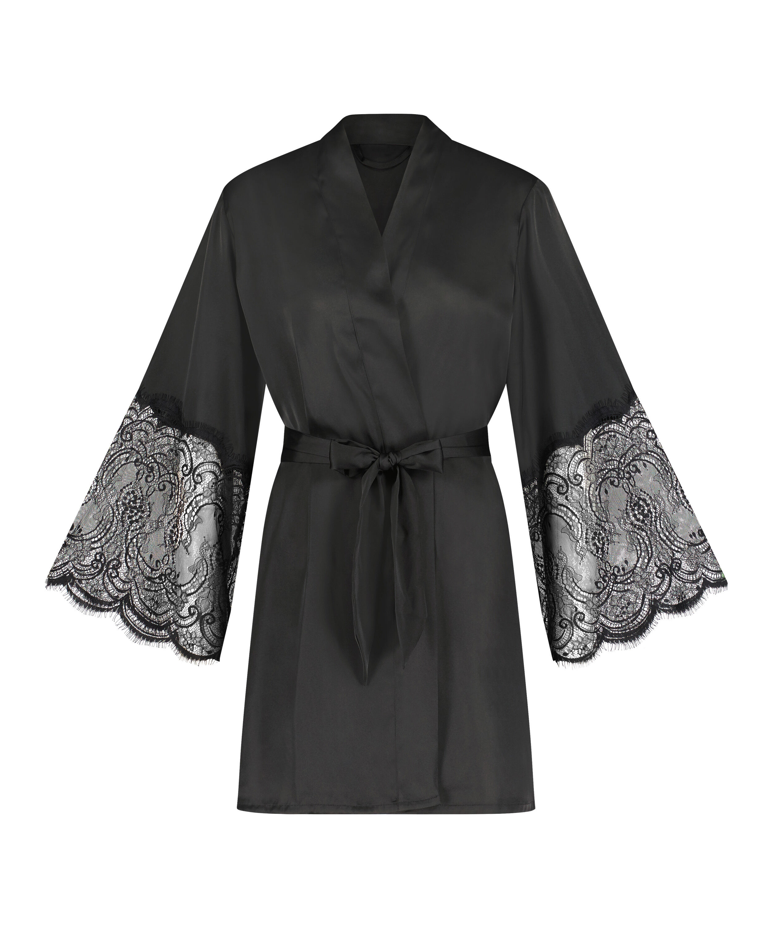 Kimono Satin, Svart