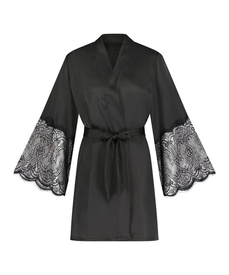 Kimono Satin, Svart