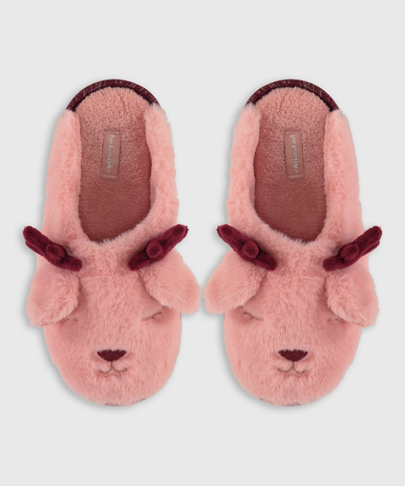 Slippers reinsdyr Luna, Rosa