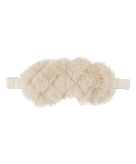 Sovemaske Fake Fur, Hvit