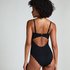 Badedrakt Bandeau Scallop, Svart