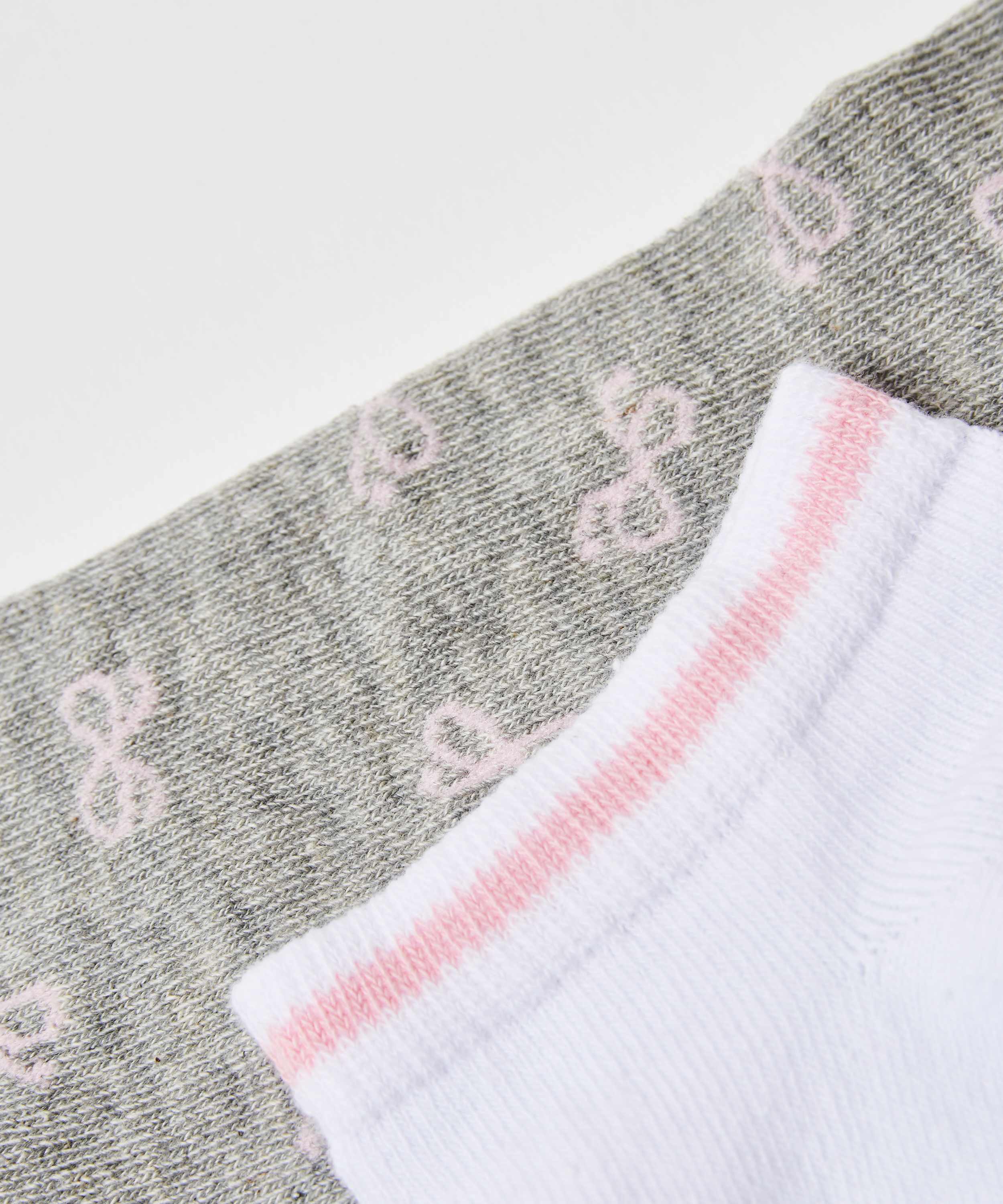 2-pakk-treningssokker i bomull, Grå, main