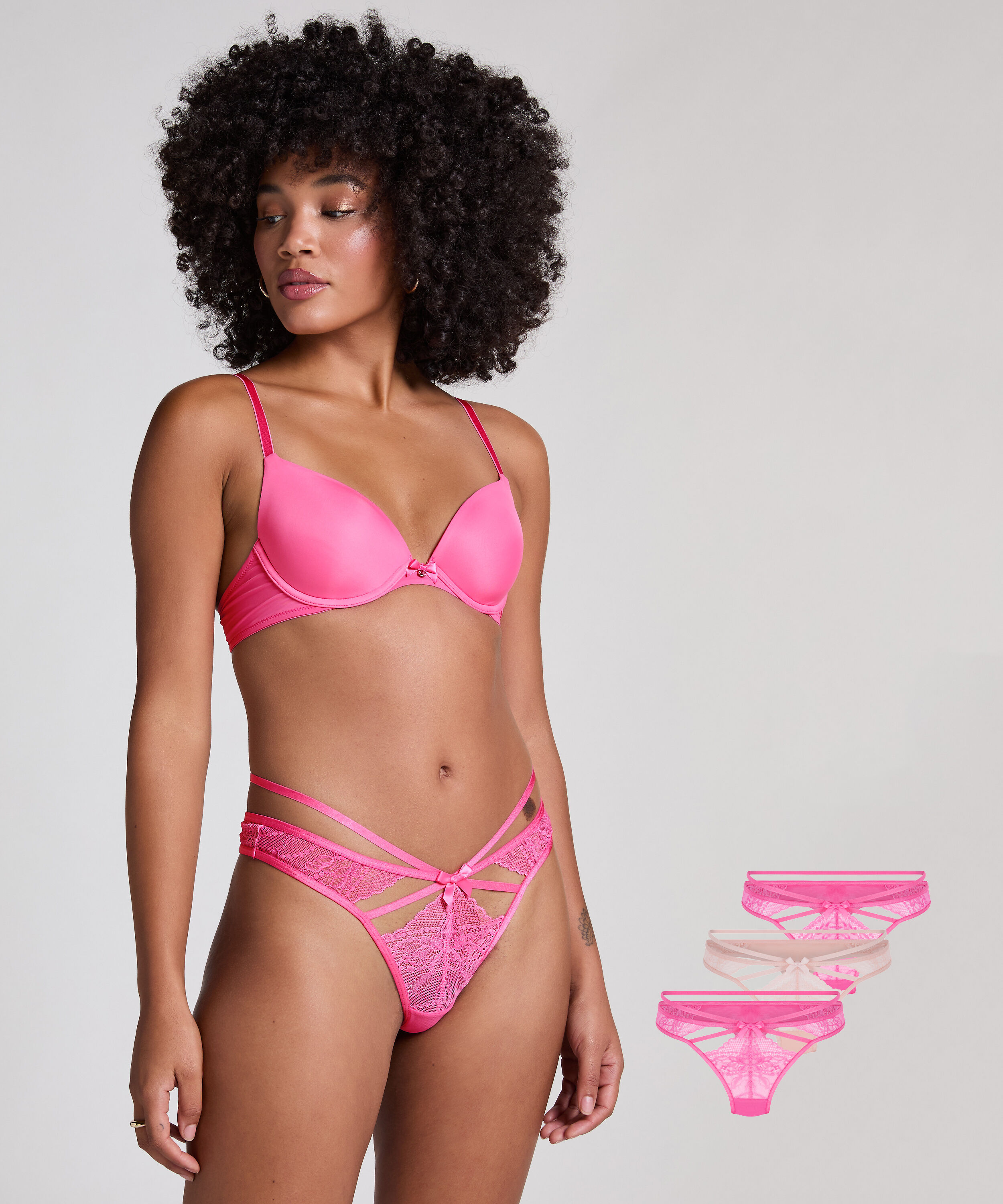 3-pakning g-streng, Rosa