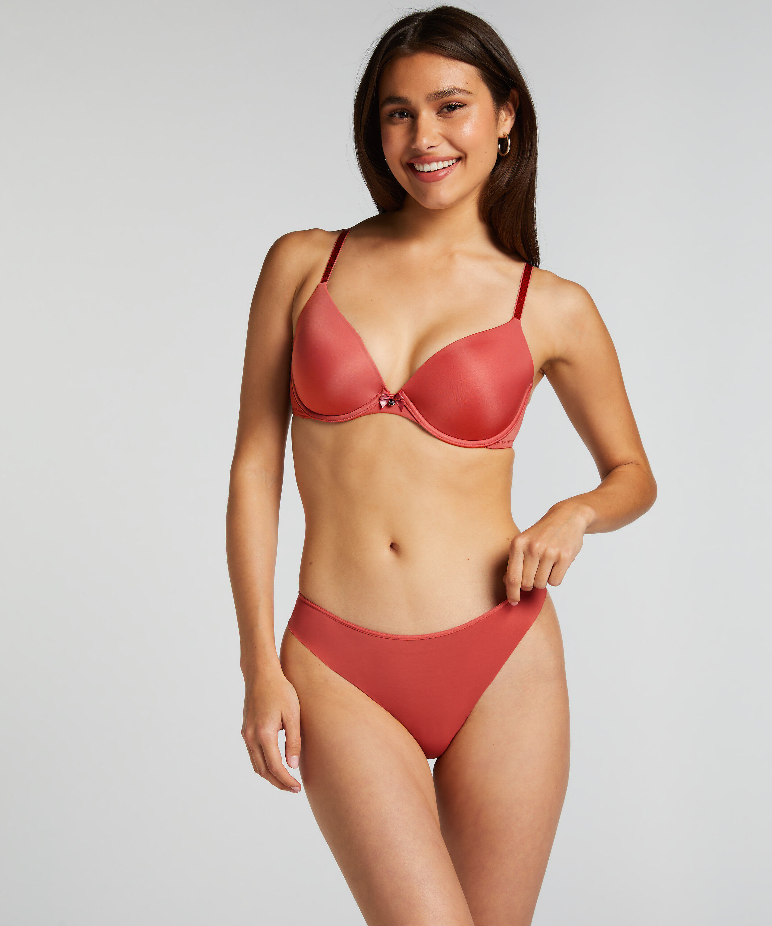 Invisible g-streng Lace Back, Rød