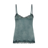 Cami-topp Velours Lace, Gr&oslash;nn