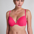Scallop Polstret bikinitopp med underspiler, Rosa