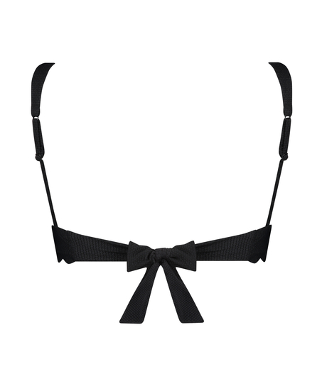 Scallop triangle bikinitopp, Svart