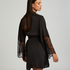 Lace satengkimono, Svart
