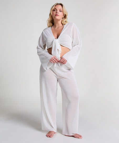 Strand Strikketopp, Hvit