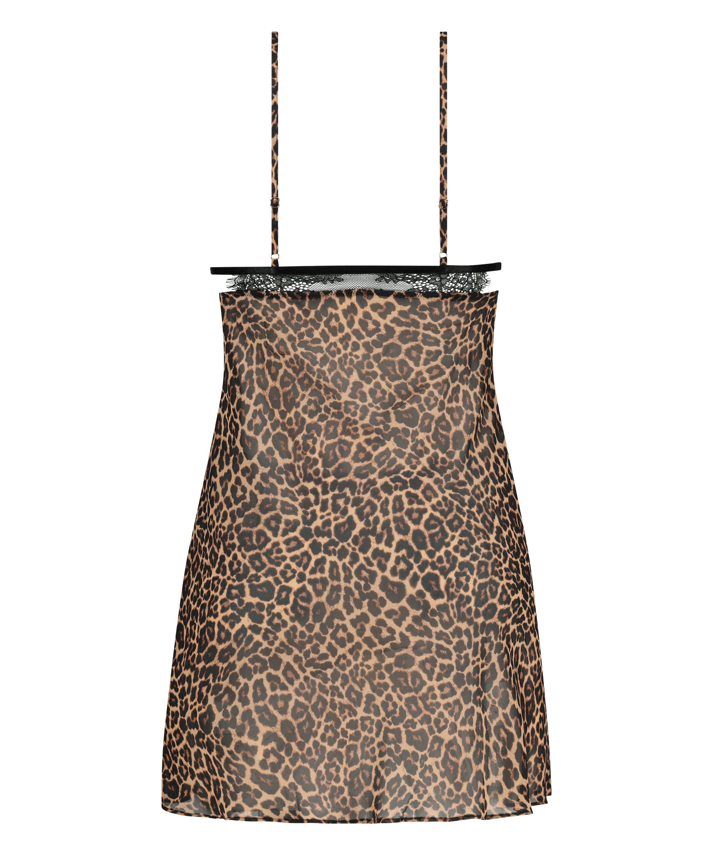 Slipkjole Chiffon Holly, Svart, main