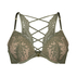 Cardi fôret pushup-BH med bøyle, Grønn