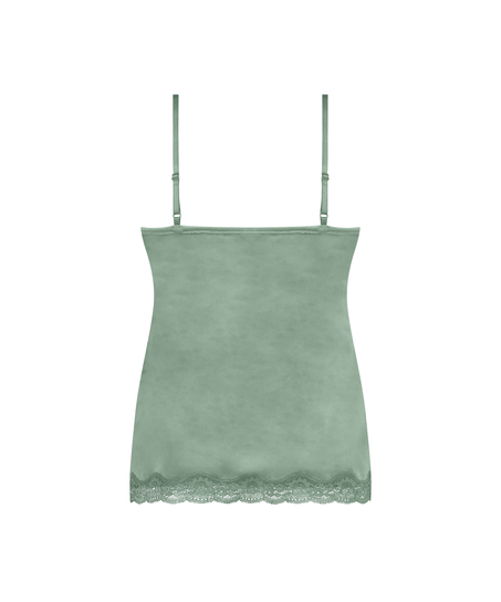 Cami-topp Velours Lace, Grønn