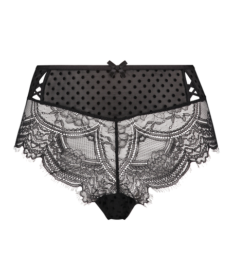 Aylin brasiliansk truse med kurvet form, Svart