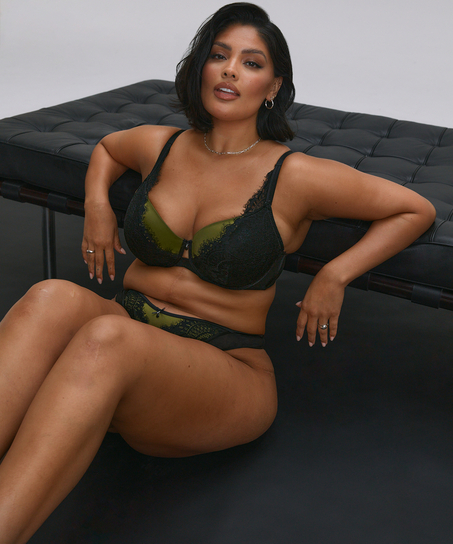 Vattert bh med bøyle Mirabella, Svart