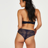 Invisible brasiliansk truse Lace Back, Blå