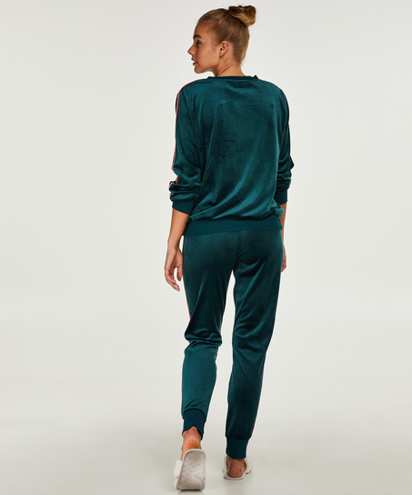 Striped Velvet topp, Grønn