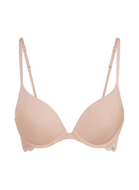 Vattert bh med b&oslash;yle push-up Angie, Beige