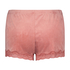 Velvet lace shorts, Rosa