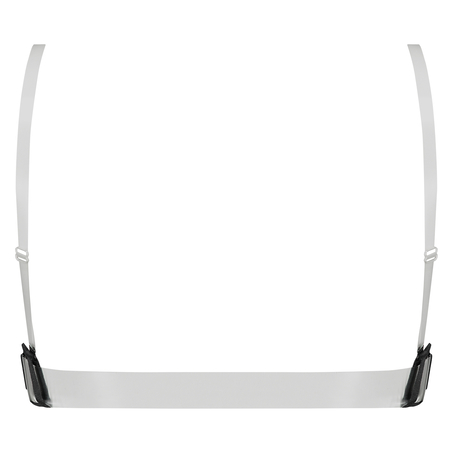 Vattert bh med bøyle stroppefri push-up Transparent Back, Svart