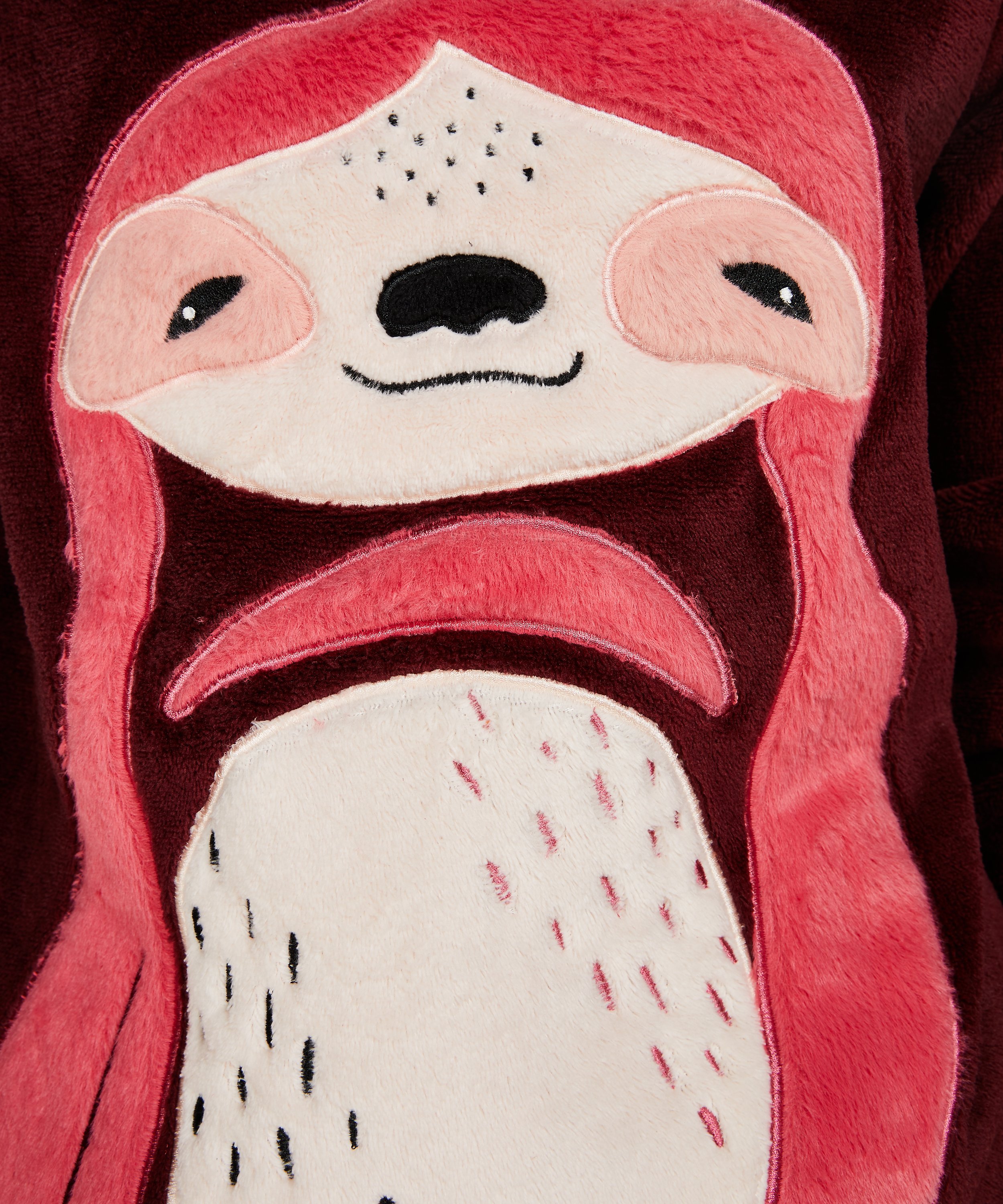 Long Fleece Sweater, Rød, main