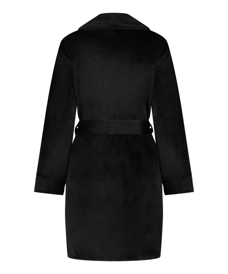 Badekåpe Velours, Svart