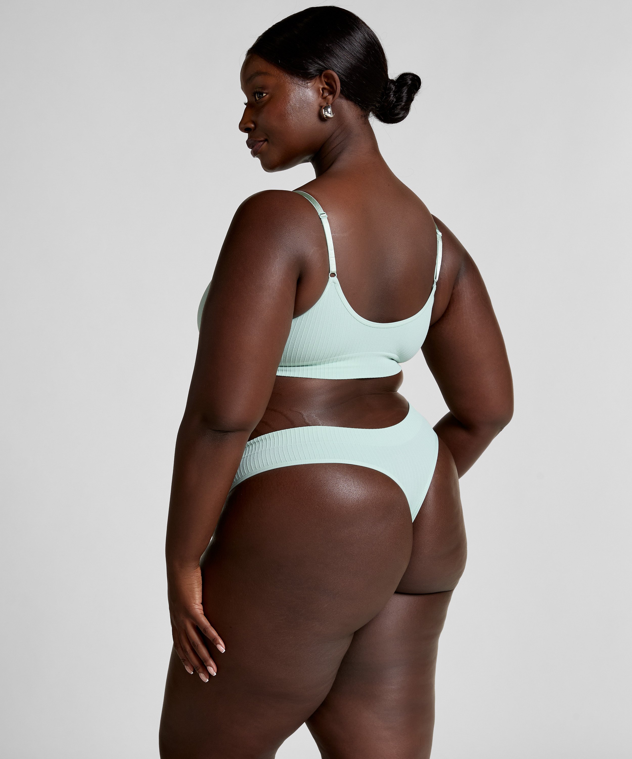 G-streng med høy skjæring Dianne, Grønn, main