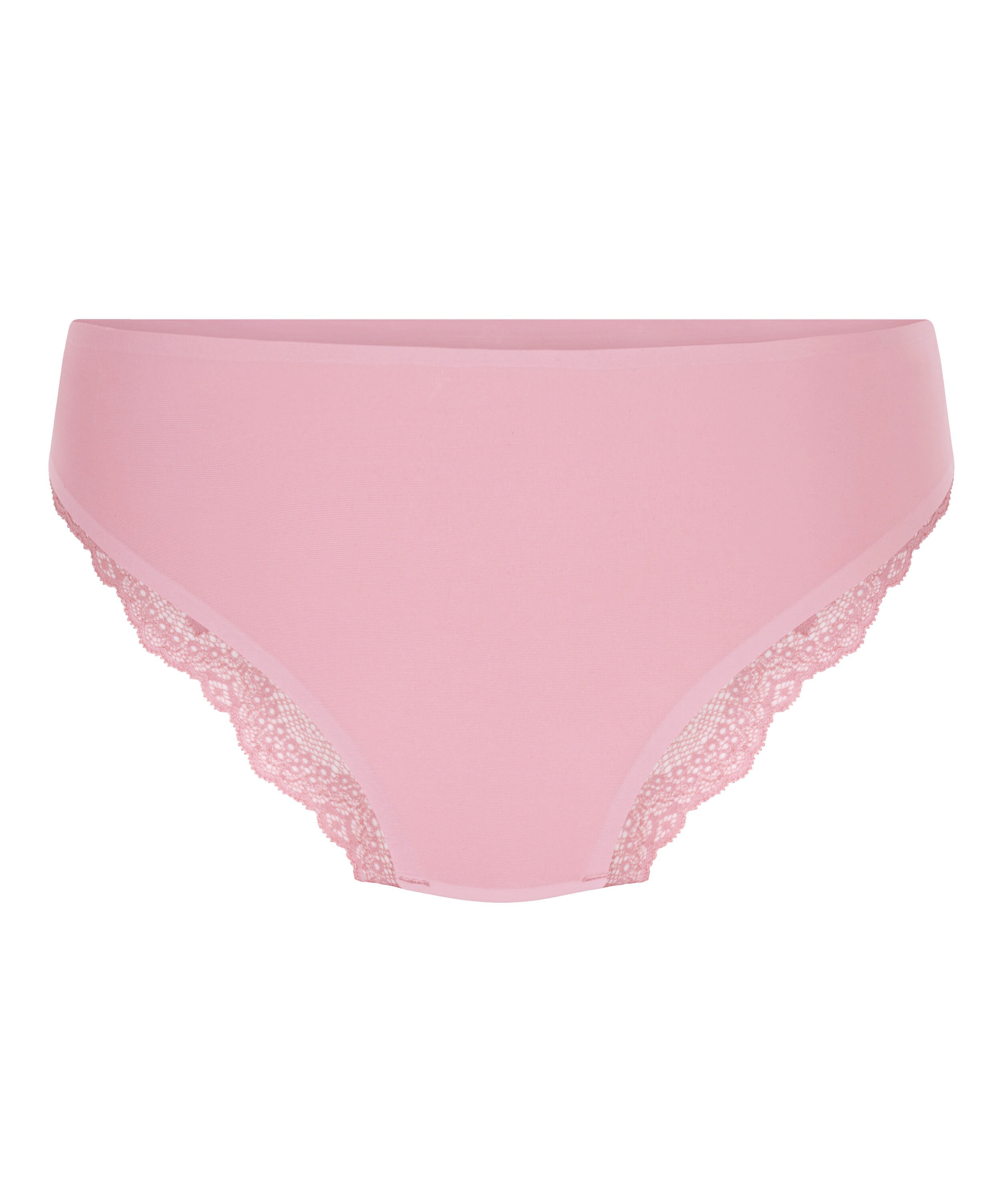 Invisible brasiliansk truse Lace Back, Rosa