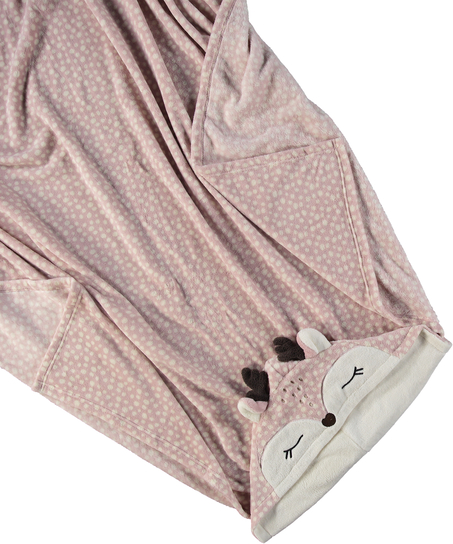 Reindeer cuddly blanket, Rosa