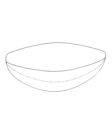 Hoftekjede med perle, Grå