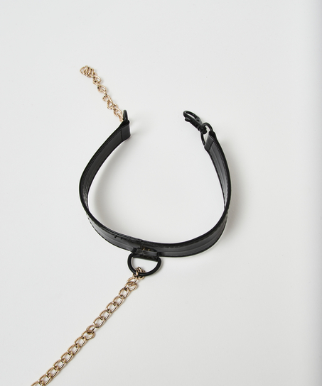 Private Body Harness Choker, Svart