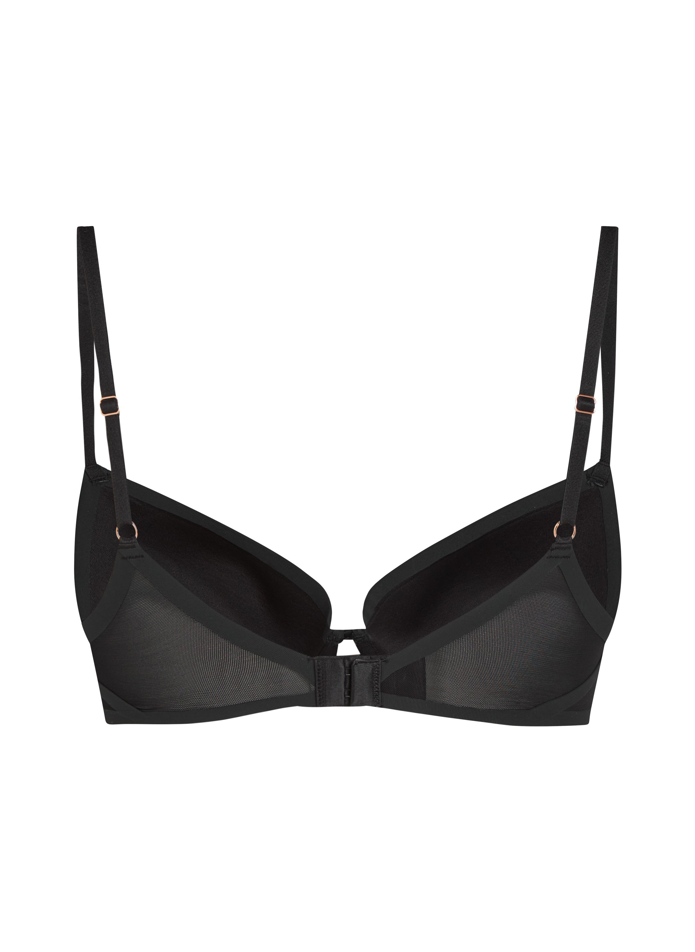 Vattert bh med bøyle push-up Essential, Svart, main