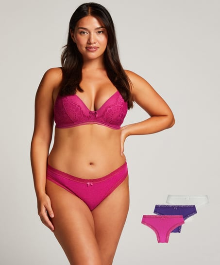 3-pakning brasiliansk truse Classics, Rosa