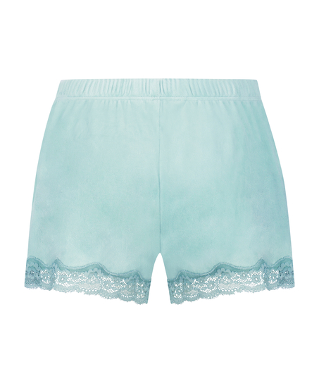 Velvet lace shorts, Gr&oslash;nn