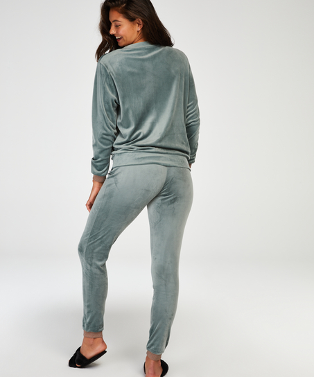Jogger velours lurex maternity, Grønn