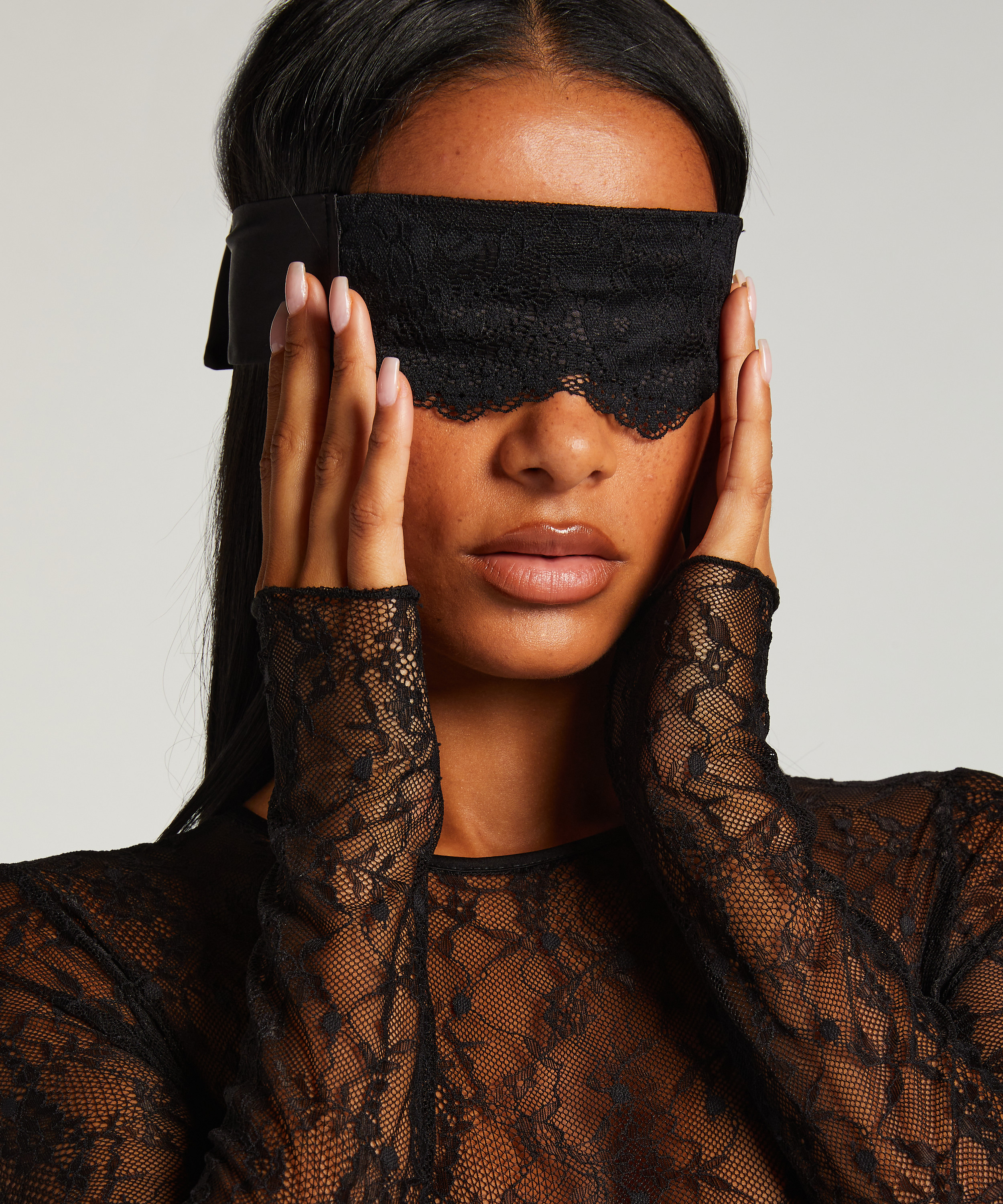Blindfold Private lace, Svart, main