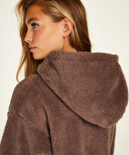 Fleece Snuggle hettegenser, Grå