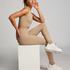 HKMX High waisted sømløs treningstights, Beige