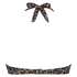 Leopard polstret pushup bikinitopp med spiler, Beige