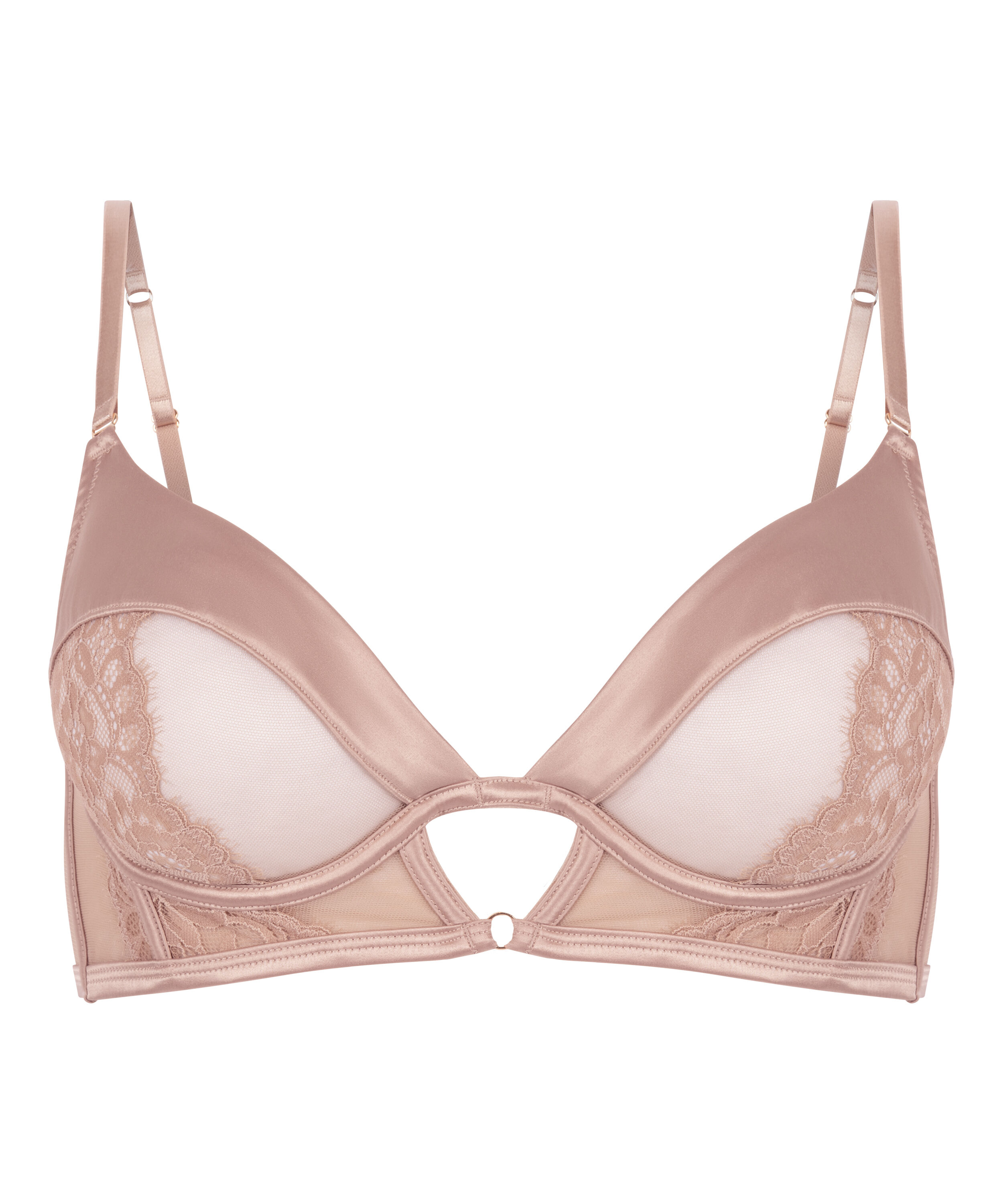 Uvattert BH med spile longline Nisha, Beige