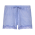 Velvet lace shorts, Blå