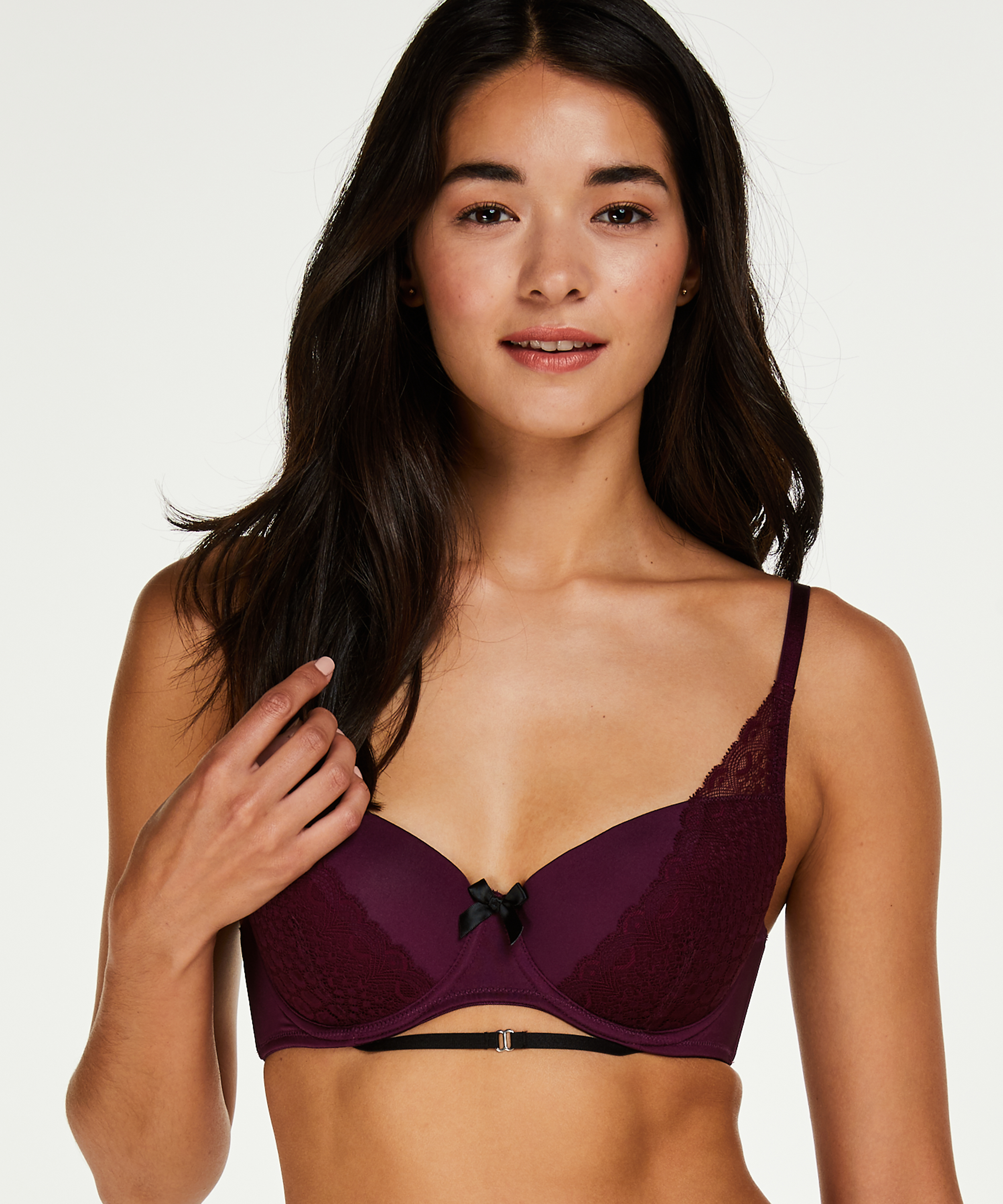 Selene padded underwired bra, Lilla, main