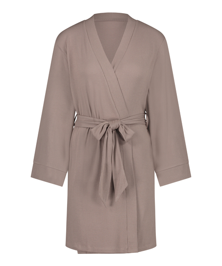 Ribbet kimono, Brun